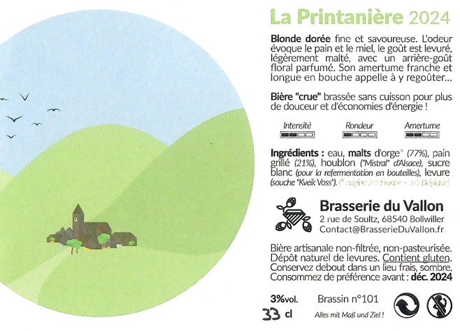 Etiquette BRASSERIE DU VALLON 15