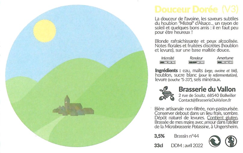 Etiquette BRASSERIE DU VALLON 20