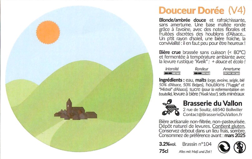 Etiquette BRASSERIE DU VALLON 21