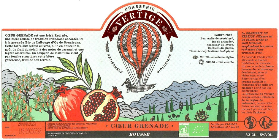 Etiquette BRASSERIE DU VERTIGE 01