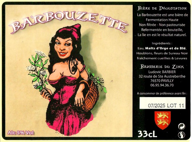 Etiquette BRASSERIE DU ZINK 06