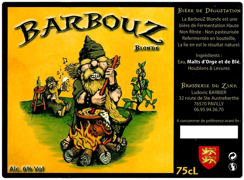 Etiquette BRASSERIE DU ZINK 10