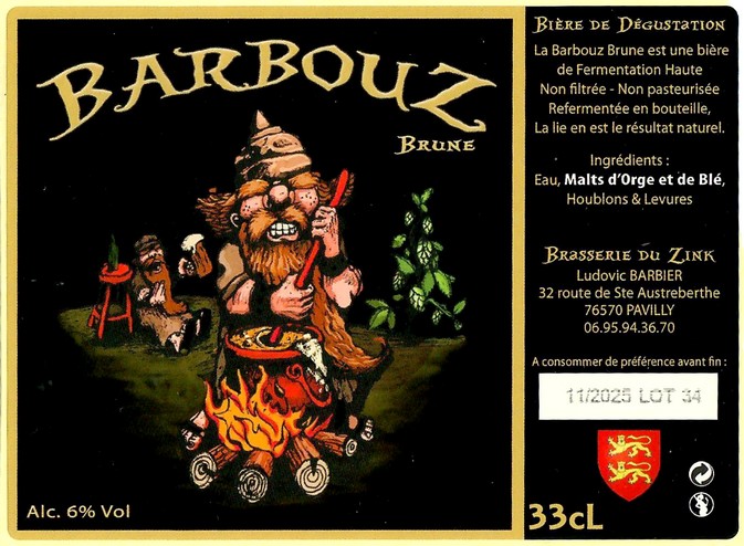 Etiquette BRASSERIE DU ZINK 13