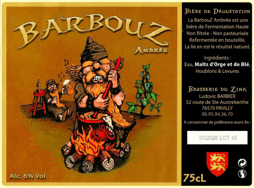 Etiquette BRASSERIE DU ZINK 16