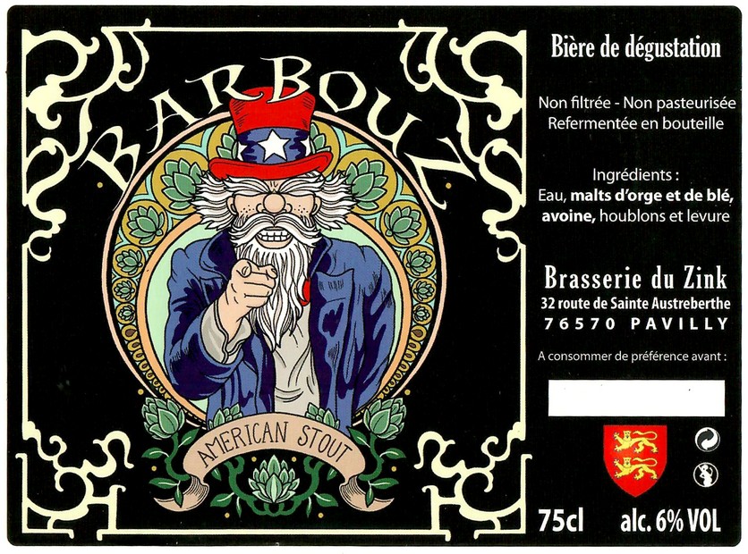 Etiquette BRASSERIE DU ZINK 19