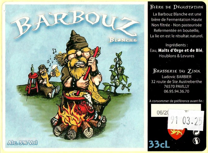 Etiquette BRASSERIE DU ZINK 20