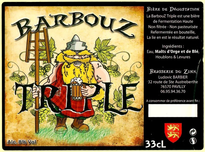 Etiquette BRASSERIE DU ZINK 22