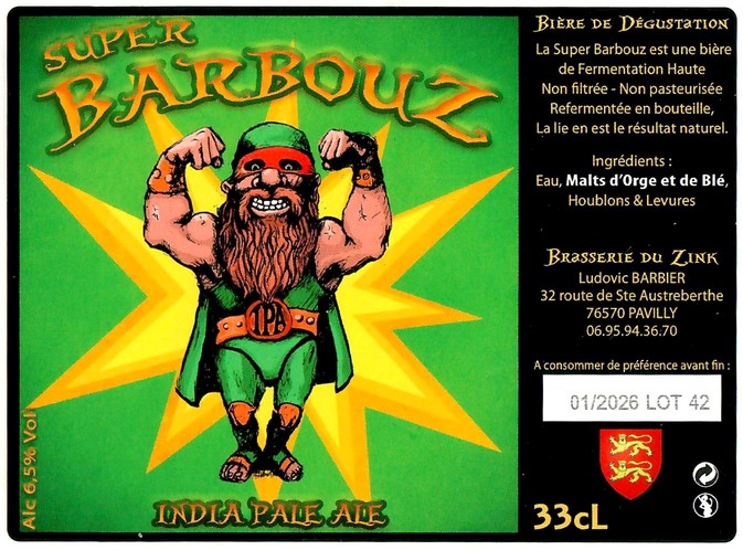 Etiquette BRASSERIE DU ZINK 24