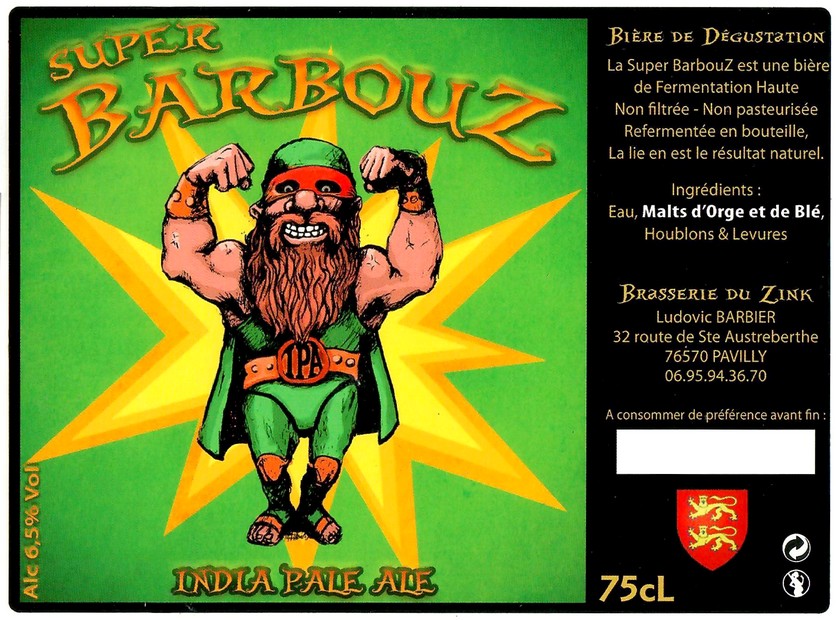 Etiquette BRASSERIE DU ZINK 25