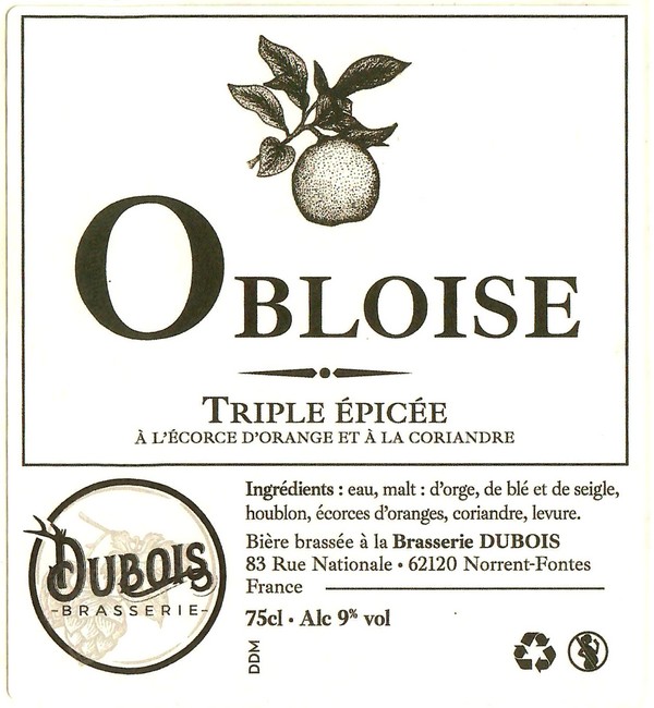 Etiquette BRASSERIE DUBOIS 14