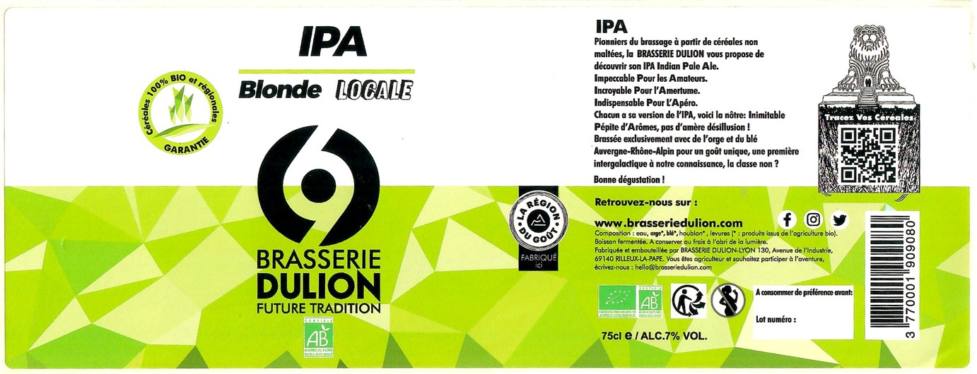 Etiquette BRASSERIE DULION 27