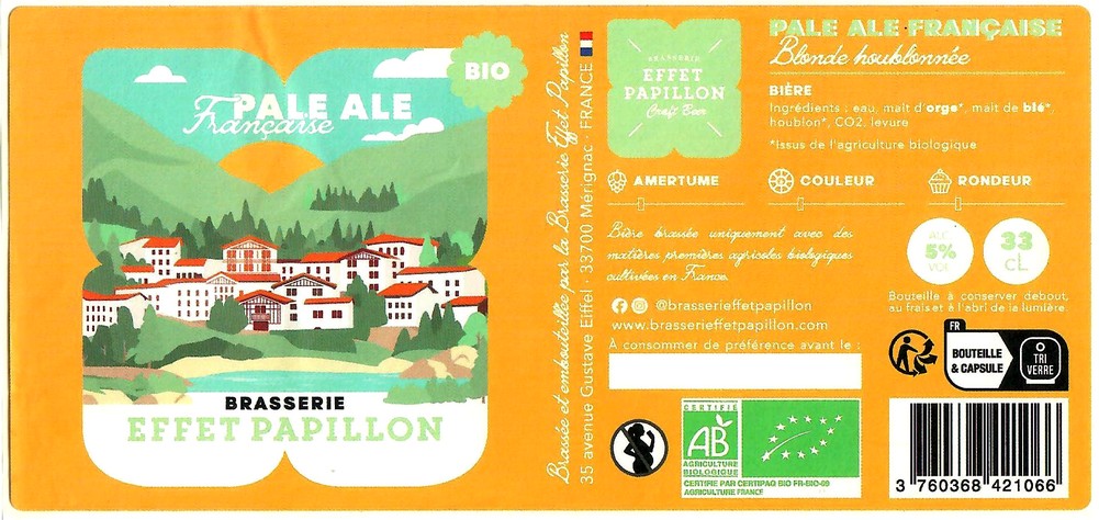 Etiquette BRASSERIE EFFET PAPILLON 101