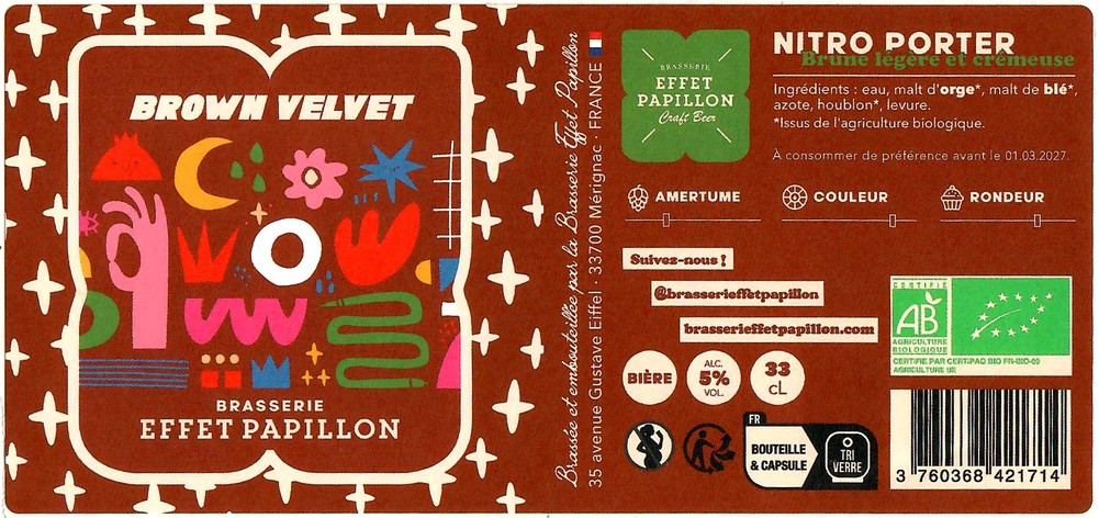 Etiquette BRASSERIE EFFET PAPILLON 103