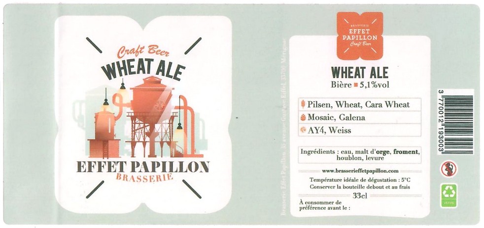 Etiquette BRASSERIE EFFET PAPILLON 56