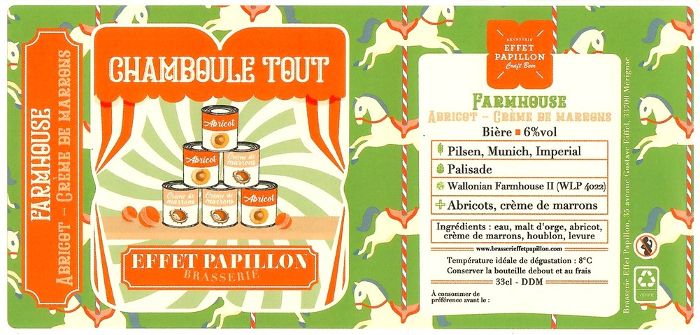 Etiquette BRASSERIE EFFET PAPILLON 61