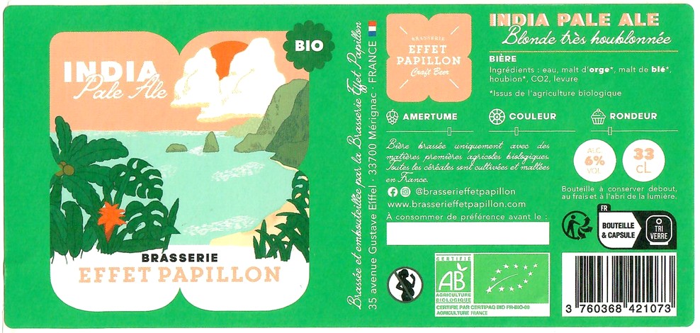 Etiquette BRASSERIE EFFET PAPILLON 63