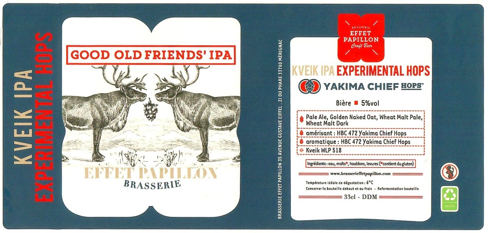 Etiquette BRASSERIE EFFET PAPILLON 65
