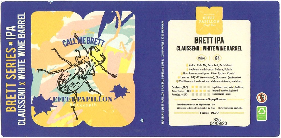 Etiquette BRASSERIE EFFET PAPILLON 74