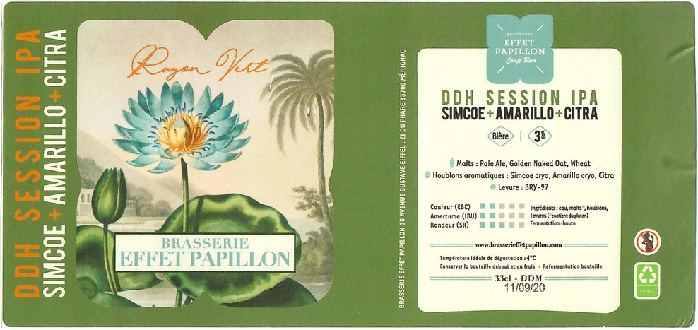 Etiquette BRASSERIE EFFET PAPILLON 75