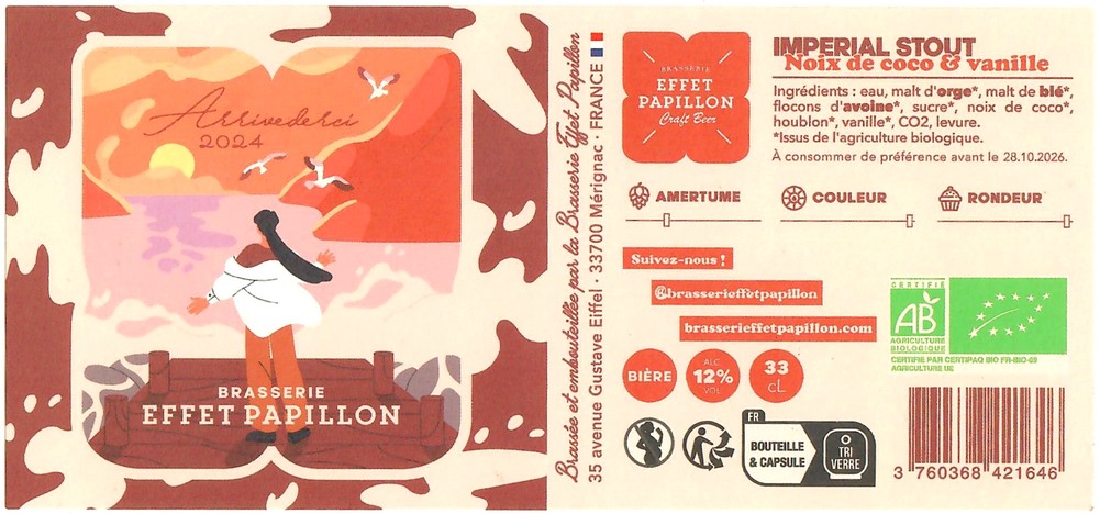 Etiquette BRASSERIE EFFET PAPILLON 79