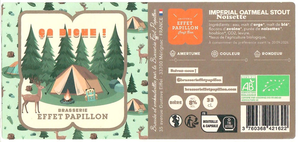 Etiquette BRASSERIE EFFET PAPILLON 81