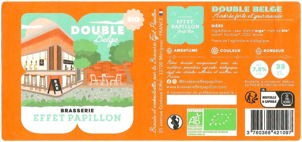 Etiquette BRASSERIE EFFET PAPILLON 82