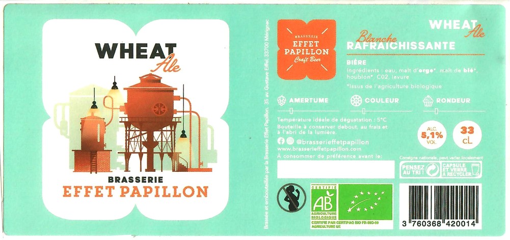 Etiquette BRASSERIE EFFET PAPILLON 88