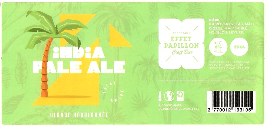 Etiquette BRASSERIE EFFET PAPILLON 89