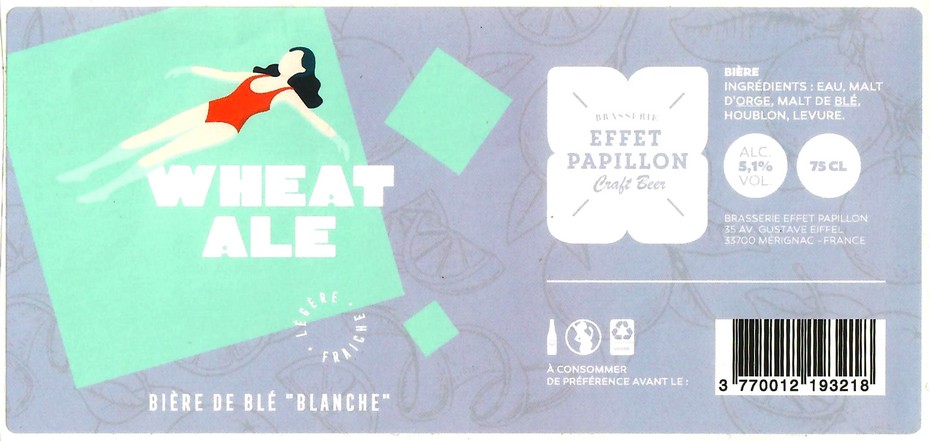 Etiquette BRASSERIE EFFET PAPILLON 92