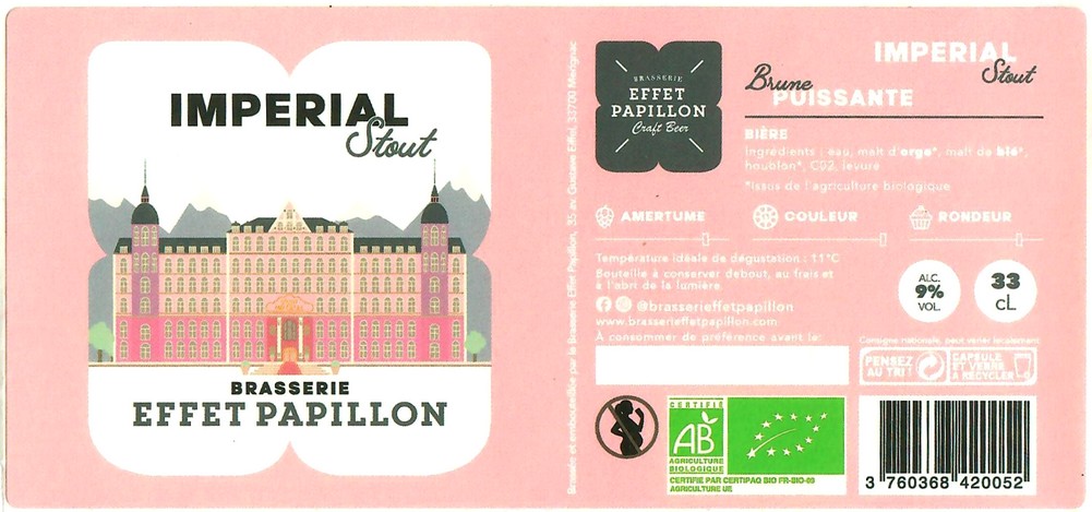 Etiquette BRASSERIE EFFET PAPILLON 93