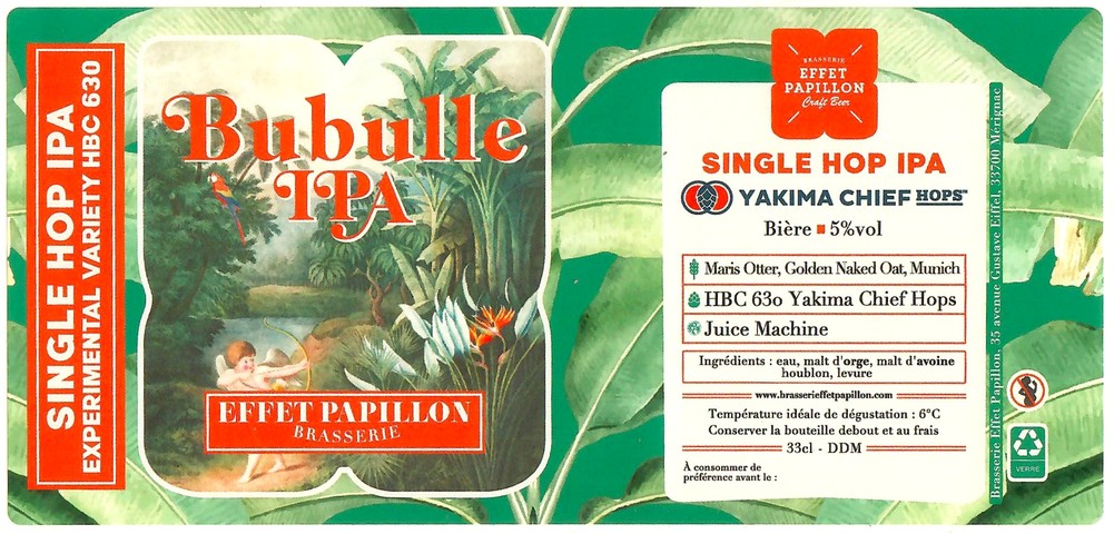 Etiquette BRASSERIE EFFET PAPILLON 94