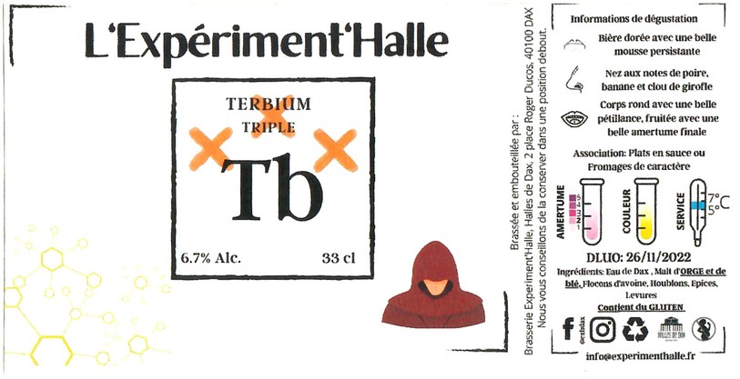 Etiquette BRASSERIE EXPERIMENTHALLE 15