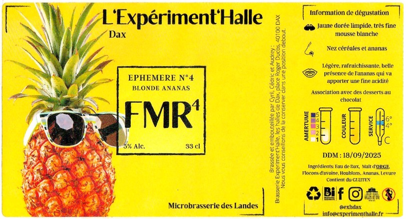 Etiquette BRASSERIE EXPERIMENTHALLE 22