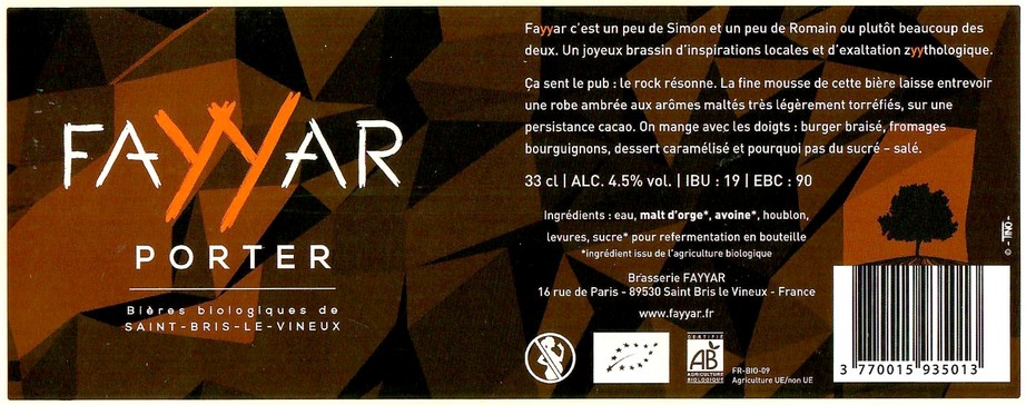 Etiquette BRASSERIE FAYYAR 03