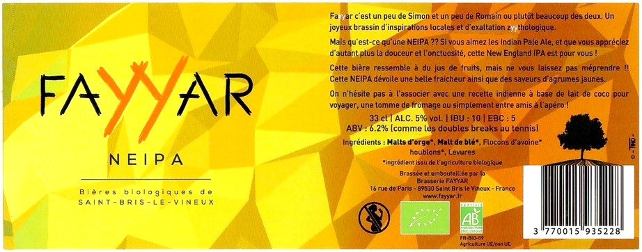 Etiquette BRASSERIE FAYYAR 11