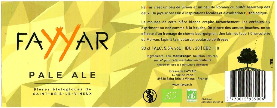 Etiquette BRASSERIE FAYYAR 12