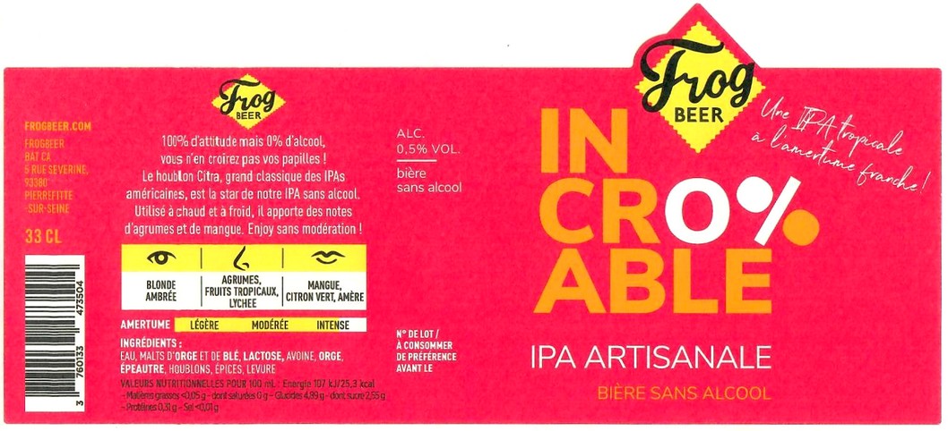 Etiquette BRASSERIE FROGBEER 07