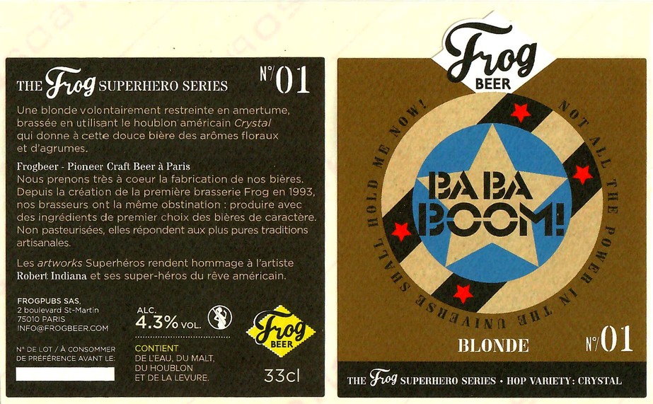 Etiquette BRASSERIE FROGBEER 13