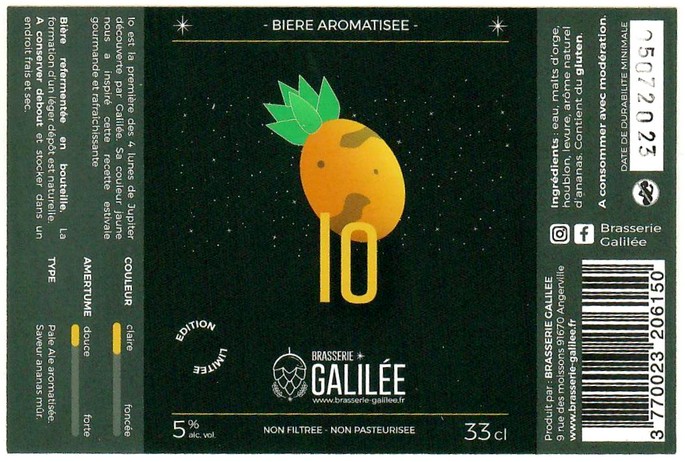 Etiquette BRASSERIE GALILEE 07