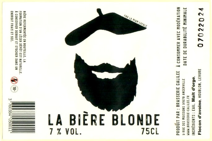 Etiquette BRASSERIE GALILEE 13