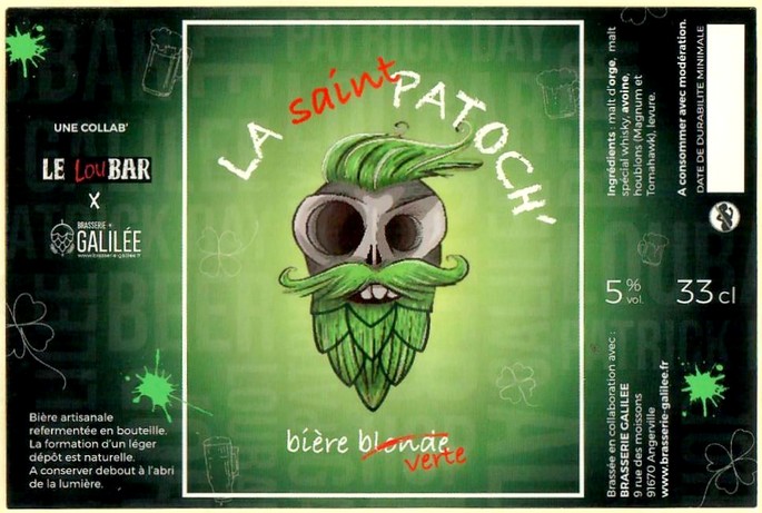 Etiquette BRASSERIE GALILEE 17