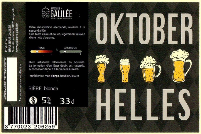 Etiquette BRASSERIE GALILEE 46