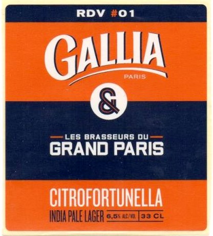 Etiquette BRASSERIE GALLIA 01