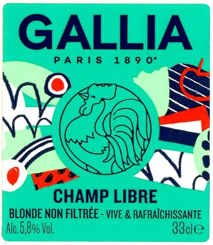 Etiquette BRASSERIE GALLIA 121
