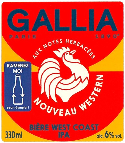 Etiquette BRASSERIE GALLIA 124