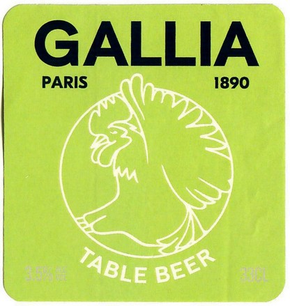 Etiquette BRASSERIE GALLIA 139