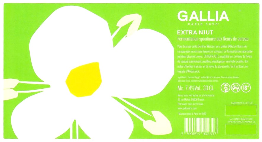 Etiquette BRASSERIE GALLIA 44