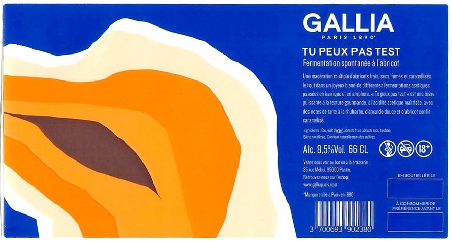 Etiquette BRASSERIE GALLIA 54