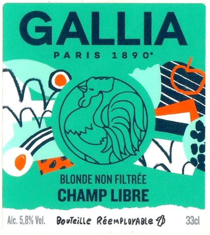 Etiquette BRASSERIE GALLIA 65