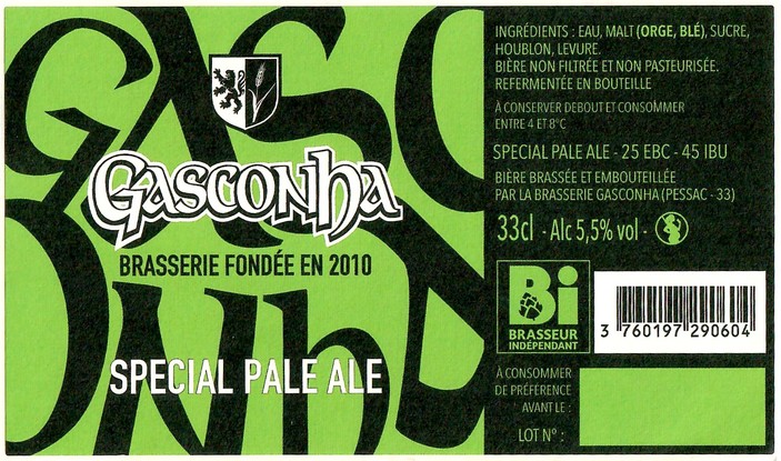 Etiquette BRASSERIE GASCONHA 20
